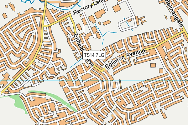 TS14 7LG map - OS VectorMap District (Ordnance Survey)