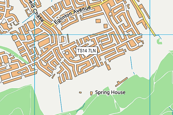 TS14 7LN map - OS VectorMap District (Ordnance Survey)