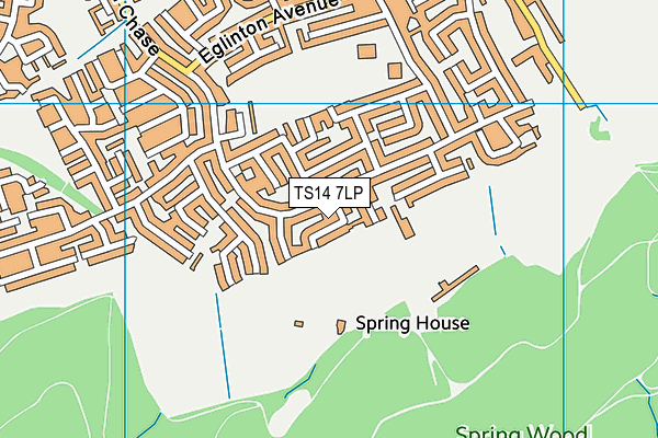 TS14 7LP map - OS VectorMap District (Ordnance Survey)