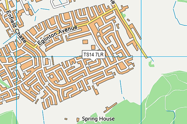 TS14 7LR map - OS VectorMap District (Ordnance Survey)