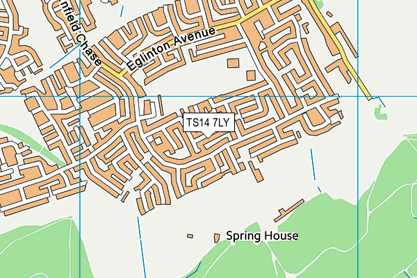 TS14 7LY map - OS VectorMap District (Ordnance Survey)