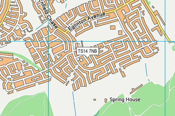 TS14 7NB map - OS VectorMap District (Ordnance Survey)