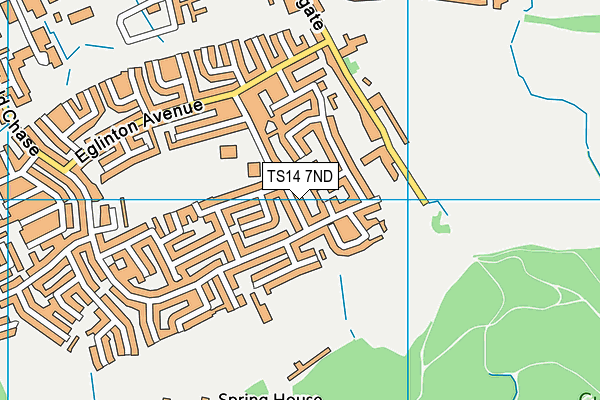 TS14 7ND map - OS VectorMap District (Ordnance Survey)