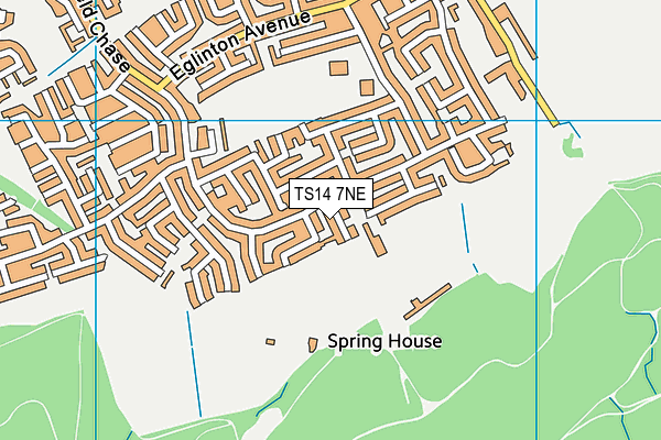 TS14 7NE map - OS VectorMap District (Ordnance Survey)