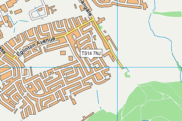 TS14 7NJ map - OS VectorMap District (Ordnance Survey)