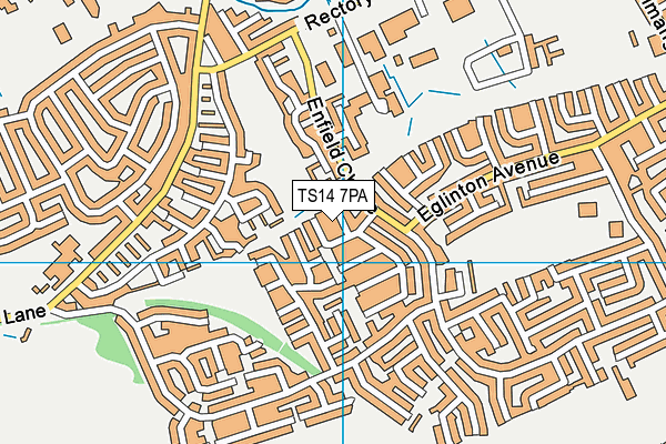 TS14 7PA map - OS VectorMap District (Ordnance Survey)