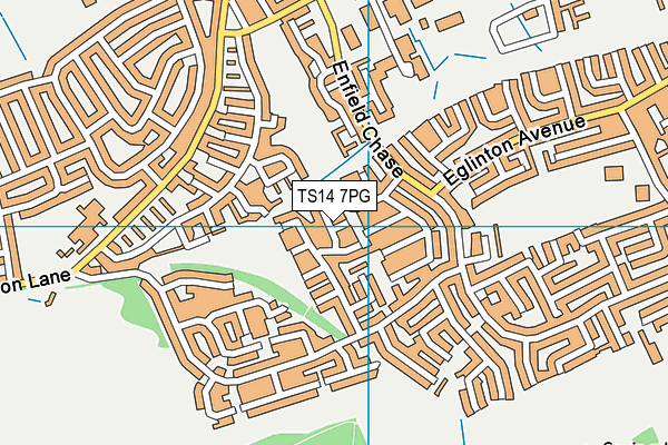 TS14 7PG map - OS VectorMap District (Ordnance Survey)