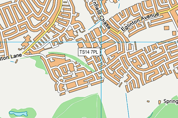 TS14 7PL map - OS VectorMap District (Ordnance Survey)