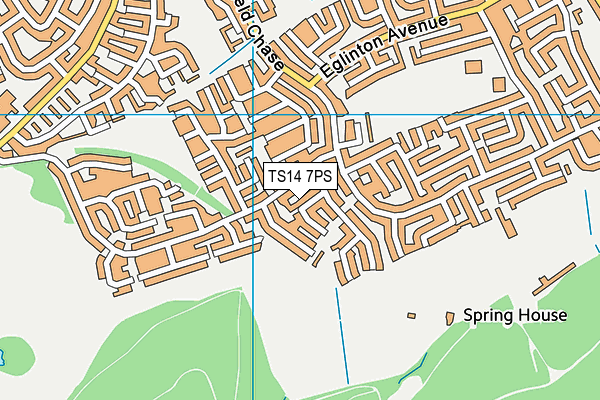 TS14 7PS map - OS VectorMap District (Ordnance Survey)