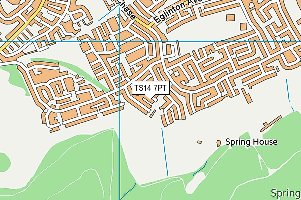 TS14 7PT map - OS VectorMap District (Ordnance Survey)