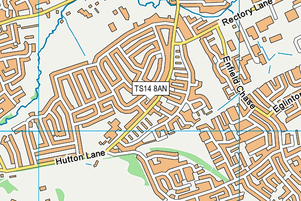 TS14 8AN map - OS VectorMap District (Ordnance Survey)
