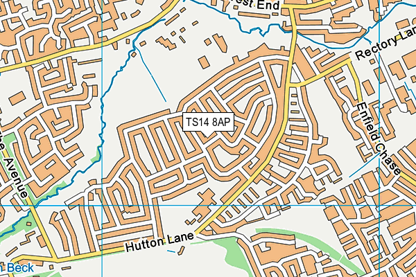 TS14 8AP map - OS VectorMap District (Ordnance Survey)