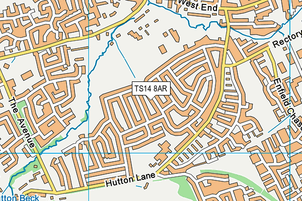 TS14 8AR map - OS VectorMap District (Ordnance Survey)