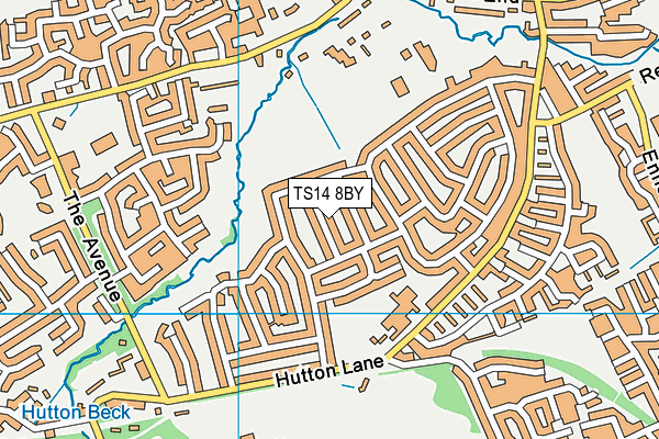 TS14 8BY map - OS VectorMap District (Ordnance Survey)