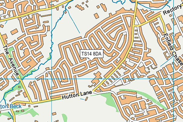 TS14 8DA map - OS VectorMap District (Ordnance Survey)