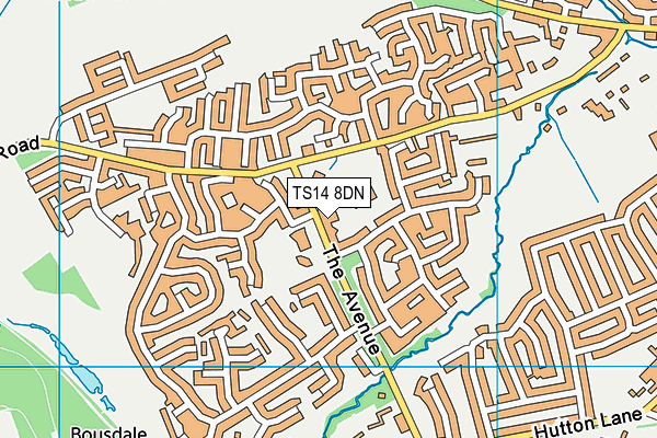 TS14 8DN map - OS VectorMap District (Ordnance Survey)