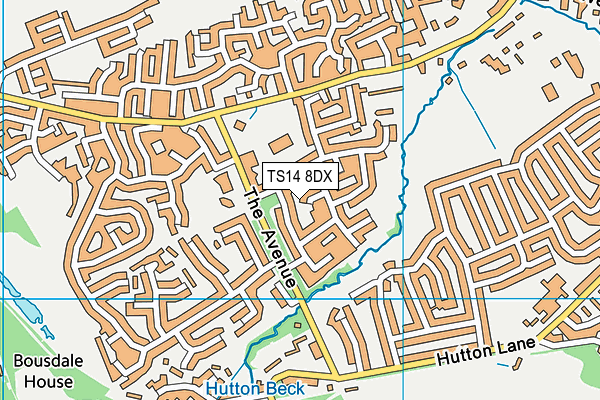 TS14 8DX map - OS VectorMap District (Ordnance Survey)