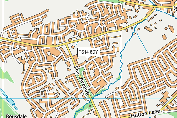 TS14 8DY map - OS VectorMap District (Ordnance Survey)