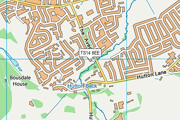 TS14 8EE map - OS VectorMap District (Ordnance Survey)