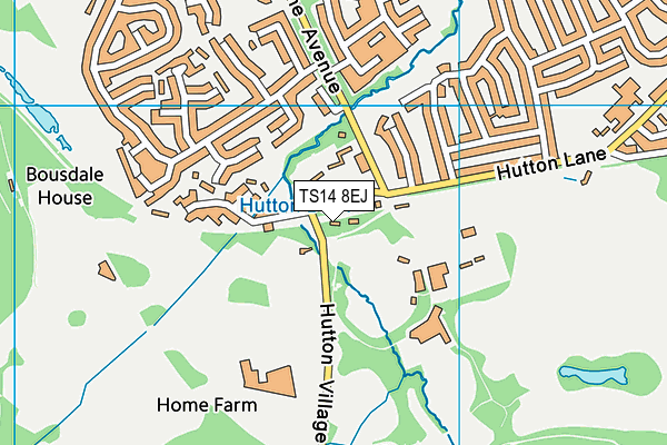 TS14 8EJ map - OS VectorMap District (Ordnance Survey)