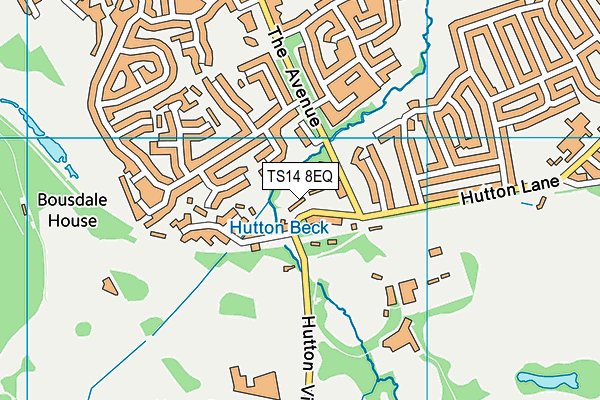 TS14 8EQ map - OS VectorMap District (Ordnance Survey)