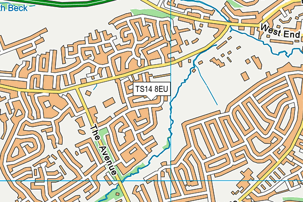 TS14 8EU map - OS VectorMap District (Ordnance Survey)