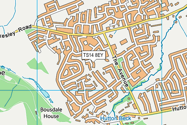 TS14 8EY map - OS VectorMap District (Ordnance Survey)