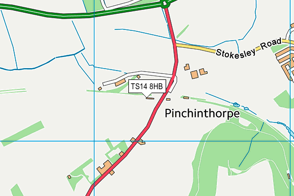 TS14 8HB map - OS VectorMap District (Ordnance Survey)