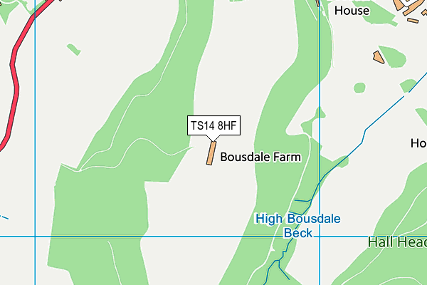 TS14 8HF map - OS VectorMap District (Ordnance Survey)