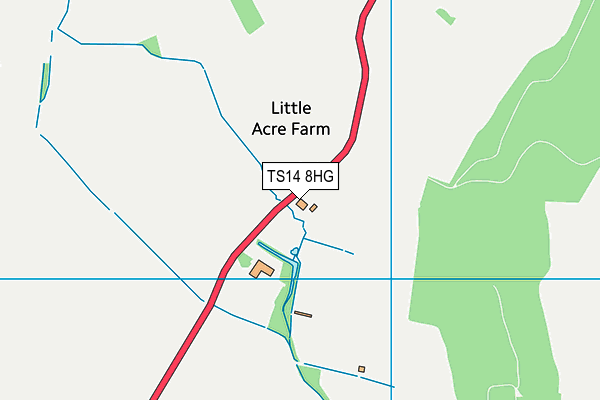 TS14 8HG map - OS VectorMap District (Ordnance Survey)