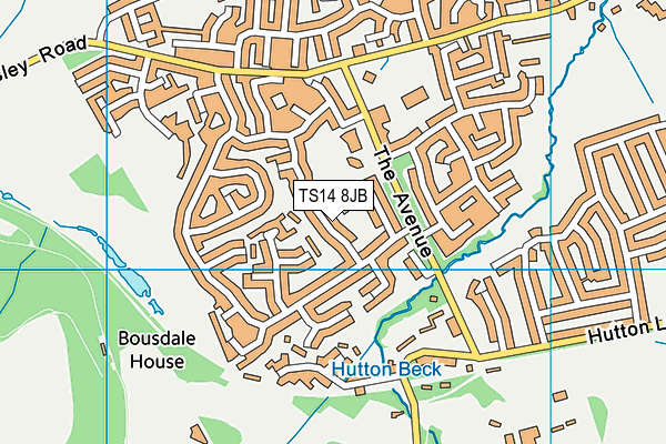 TS14 8JB map - OS VectorMap District (Ordnance Survey)