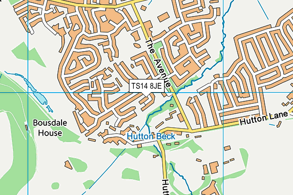 TS14 8JE map - OS VectorMap District (Ordnance Survey)