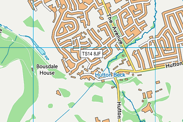 TS14 8JF map - OS VectorMap District (Ordnance Survey)