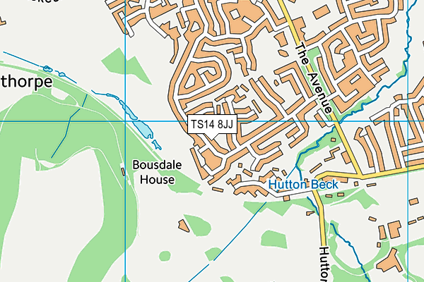 TS14 8JJ map - OS VectorMap District (Ordnance Survey)