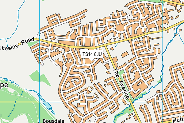 TS14 8JU map - OS VectorMap District (Ordnance Survey)