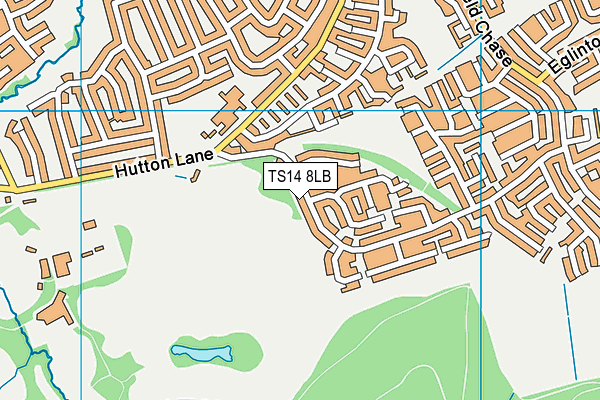 TS14 8LB map - OS VectorMap District (Ordnance Survey)
