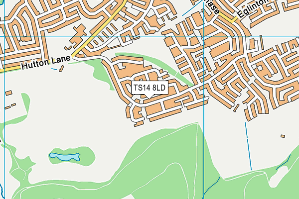 TS14 8LD map - OS VectorMap District (Ordnance Survey)