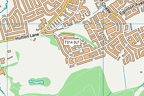 TS14 8LF map - OS VectorMap District (Ordnance Survey)