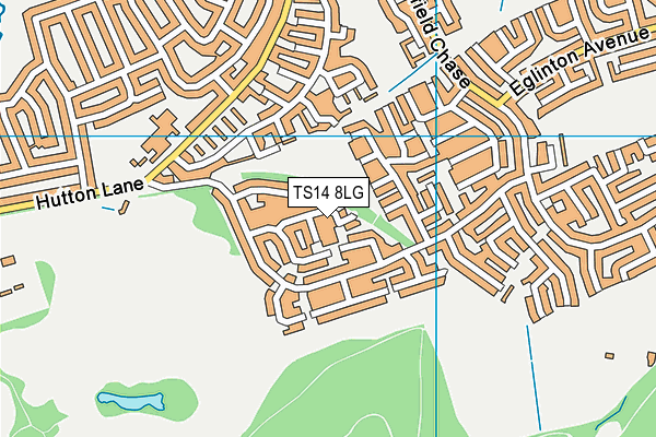 TS14 8LG map - OS VectorMap District (Ordnance Survey)
