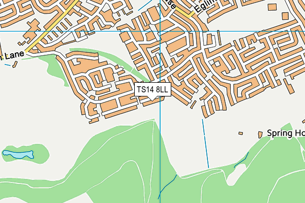 TS14 8LL map - OS VectorMap District (Ordnance Survey)