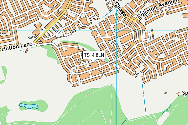 TS14 8LN map - OS VectorMap District (Ordnance Survey)