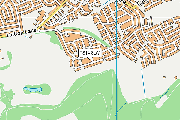 TS14 8LW map - OS VectorMap District (Ordnance Survey)