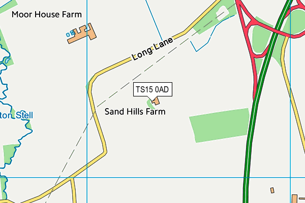 TS15 0AD map - OS VectorMap District (Ordnance Survey)