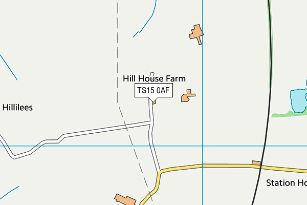 TS15 0AF map - OS VectorMap District (Ordnance Survey)