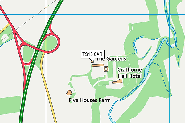 TS15 0AR map - OS VectorMap District (Ordnance Survey)