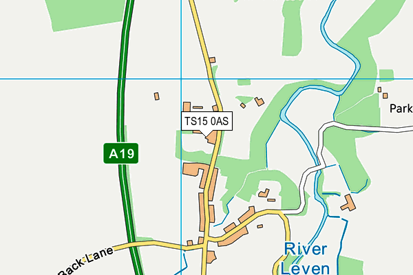 TS15 0AS map - OS VectorMap District (Ordnance Survey)