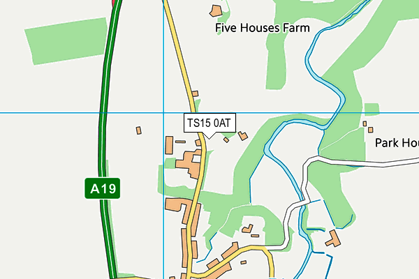 TS15 0AT map - OS VectorMap District (Ordnance Survey)