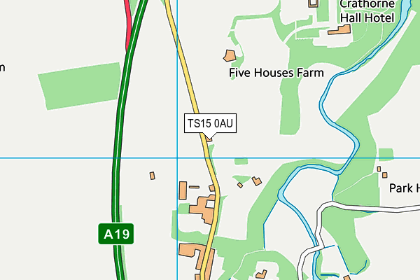 TS15 0AU map - OS VectorMap District (Ordnance Survey)