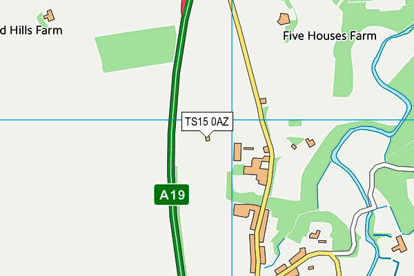 TS15 0AZ map - OS VectorMap District (Ordnance Survey)