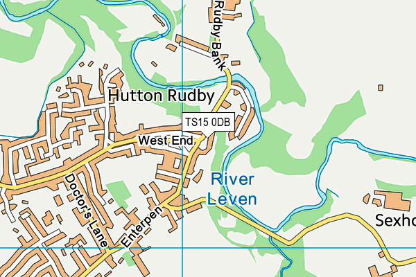 TS15 0DB map - OS VectorMap District (Ordnance Survey)